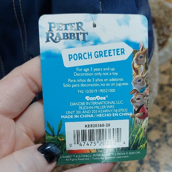 Peter Rabbit Large Standing Stufffed Animal - Picture 3 of 5